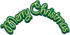 Merry Christmas Deco Text Green PNG Clipart