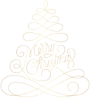Merry Christmas Deco Tree PNG Clip Art