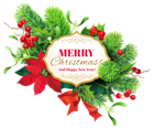 Merry Christmas Decor PNG Clipart Image