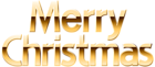 Merry Christmas Gold PNG Clip Art Image