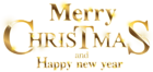 Merry Christmas Gold Transparent Clip Art Image