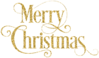 Merry Christmas Gold Transparent PNG Image