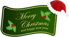 Merry Christmas Label PNG Clip Art
