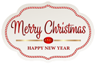 Merry Christmas Label PNG Clipart Image