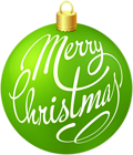 Merry Christmas Ornament PNG Clip Art Image