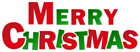Merry Christmas Red Green Text Clipart