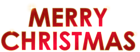 Merry Christmas Red Text Decor PNG Clipart