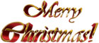 Merry Christmas Red Text PNG Clipart