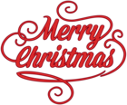 Merry Christmas Red Transparent PNG Clip Art