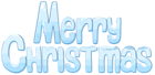 Merry Christmas Snowy Text PNG Clipart