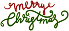 Merry Christmas Text Red Green PNG Clipart
