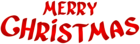 Merry Christmas Text Red PNG Clipart