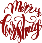 Merry Christmas Text Red PNG Clipart