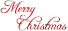Merry Christmas Text Red PNG Transparent Clipart