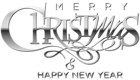 Merry Christmas and Happy New Year Clip Art