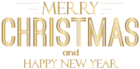 Merry Christmas and Happy New Year Text PNG Clip Art
