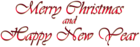 Merry Christmas and Happy New Year Text PNG Clipart