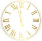 New Year Clock PNG Clip Art Image