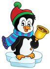 Penguin with Bell Transparent PNG Clip Art Image