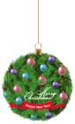 Pine Hanging Christmas Ornament PNG Clipart Image