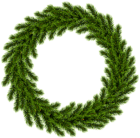 Pine Wreath Clip Art Image