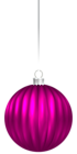 Pink Christmas Ball Ornament PNG Clip Art Image