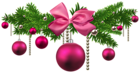 Pink Christmas Balls Decoration PNG Clipart