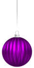 Purple Christmas Ball Ornament PNG Clip Art Image