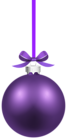 Purple Christmas Hanging Ball PNG Clipart Image