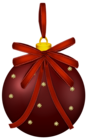 Red Christmas Ball PNG Clipart Picture