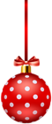 Red Christmas Ball PNG Transparent Clip Art