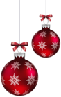 Red Christmas Balls Decoration PNG Clipart Image