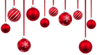 Red Christmas Hanging Balls Decor PNG Clipart Image