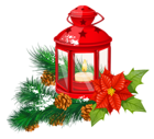 Red Christmas Lantern Transparent PNG Clipart