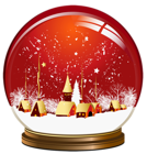 Red Christmas Snowglobe PNG Clipart