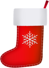 Red Christmas Stocking Clip Art Image