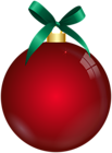 Red Clear Christmas Ball PNG Clipart
