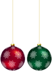 Red Green Christmas Balls PNG Clipart