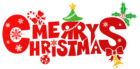 Red Merry Christmas PNG Clipart Image
