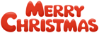 Red Merry Christmas Transparent Clip Art Image