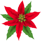Red Poinsettia Christmas PNG Clipart