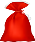 Red Santa Bag Transparent PNG Clip Art