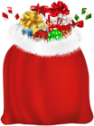 Red Santa Gift Bag Clip Art Image