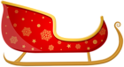 Red Santa Sleigh PNG Clip Art