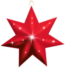 Red Star Christmas Ornament PNG Clipart