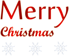 Red Text Merry Christmas PNG Transparent Clip Art Image