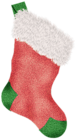Red and Green Christmas Stocking PNG Picture
