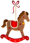 Rocking Horse Christmas Ornament Transparent PNG Clip Art Image
