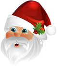 Santa Claus Face Transparent Clip Art Image