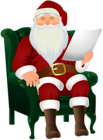 Santa Claus Sitting PNG Clip Art Image